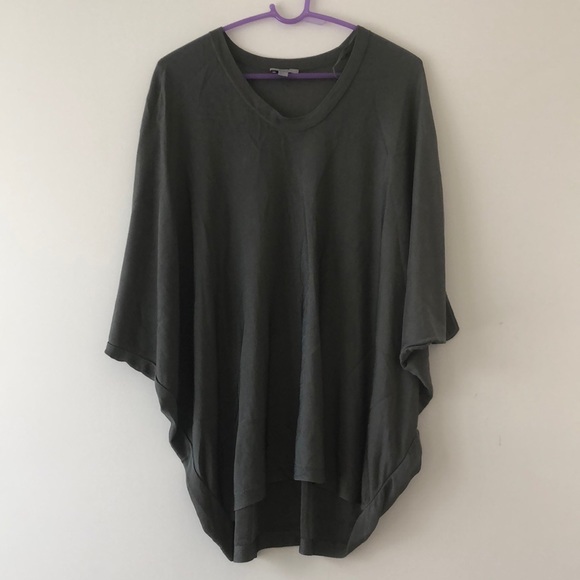New COS scoop neck batwing dolman sleeve relaxed knit tunic sweater blouse top